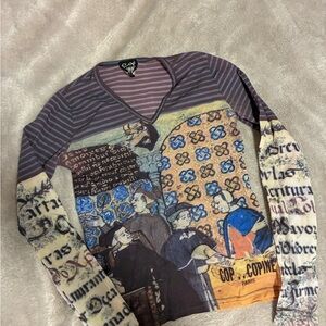 Cop Copine long sleeve mesh top